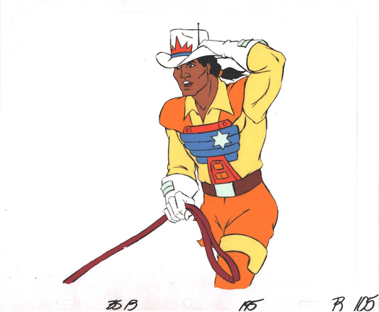 Bravestarr Animation Cartoon Production Cel Used Onscreen from Filmation 1987-8 A-B105