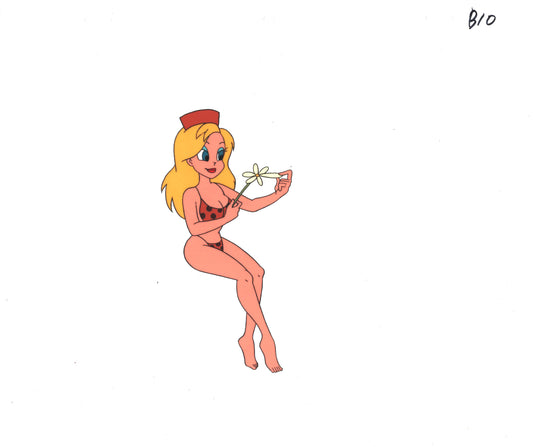 Wacky World of Tex Avery DIC Original Production Animation Cel and Drawing of Bikini Girl 1997 A-B10