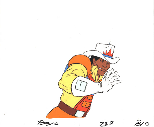 Bravestarr Animation Cartoon Production Cel and Drawing from Filmation 1987-8 F-B10