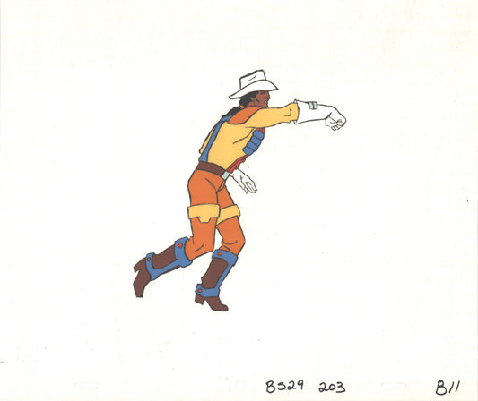 Bravestarr Animation Cartoon Production Cel and Drawing from Filmation 1987-8 F-B11