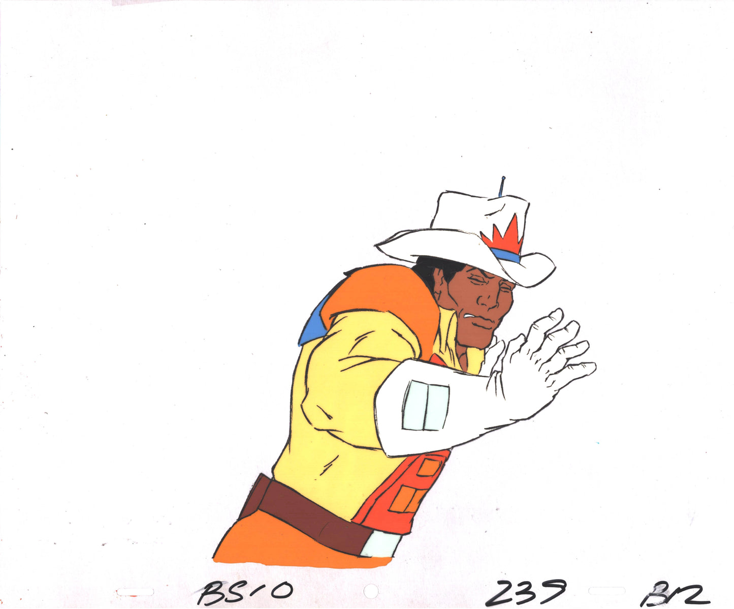 Bravestarr Animation Cartoon Production Cel Used Onscreen from Filmation 1987-8 A-B12