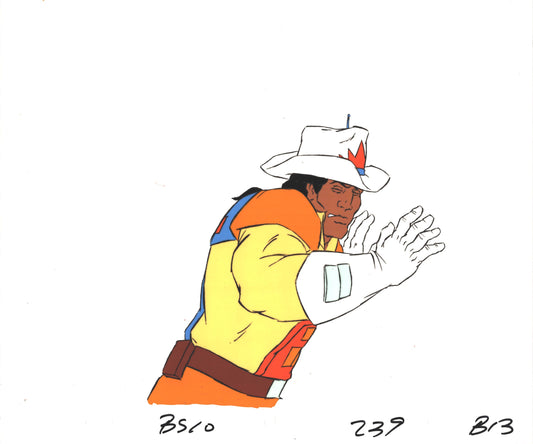 Bravestarr Animation Cartoon Production Cel and Drawing from Filmation 1987-8 F-B13B