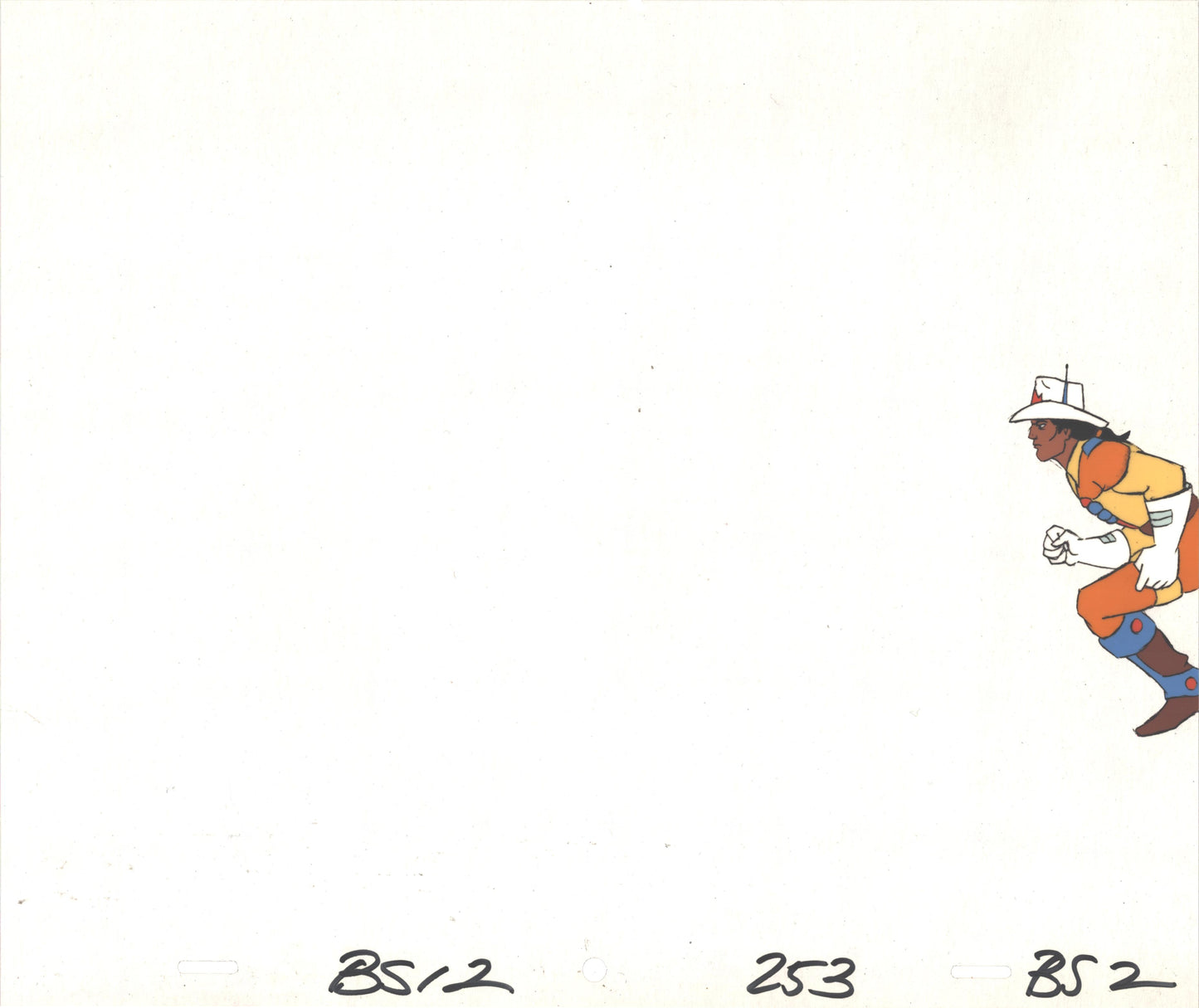 Bravestarr Animation Cartoon Production Cel and Drawing from Filmation 1987-8 F-B152