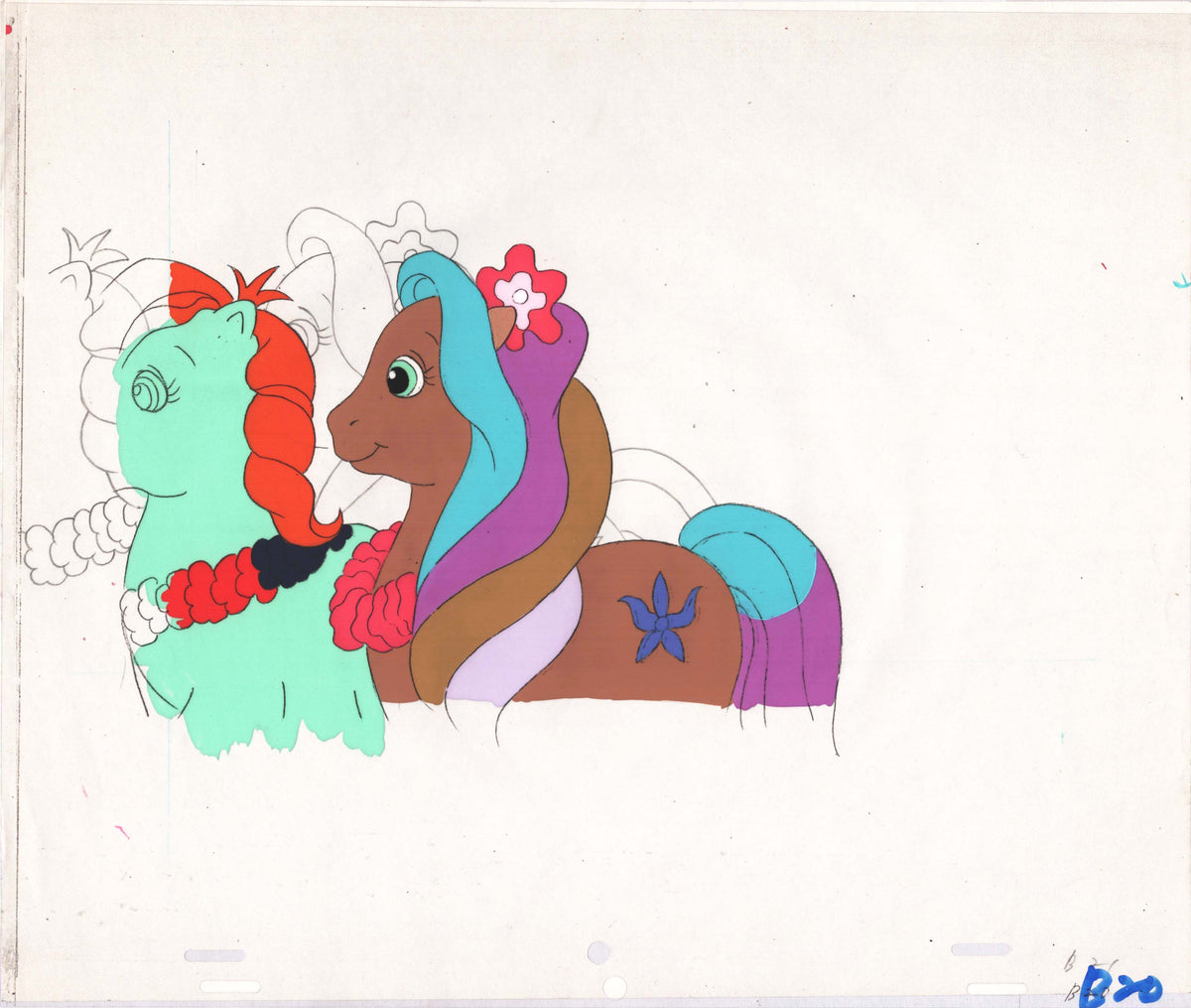 Sunbow Animation Style My Little Pony Original Production Animation Cel Hasbro Sunbow 1980s o ...