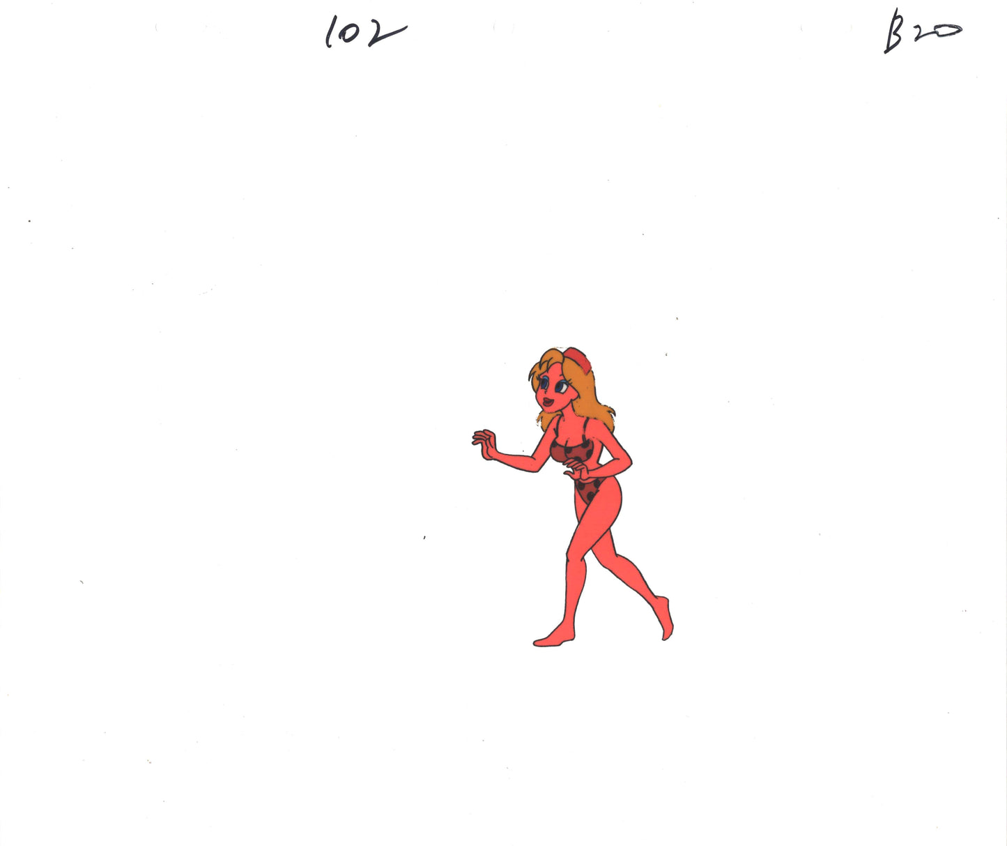 Wacky World of Tex Avery DIC Original Production Animation Cel of Bikini Girl 1997 A-B20