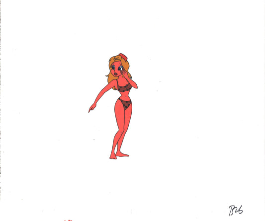Wacky World of Tex Avery DIC Original Production Animation Cel of Bikini Girl 1997 A-B26