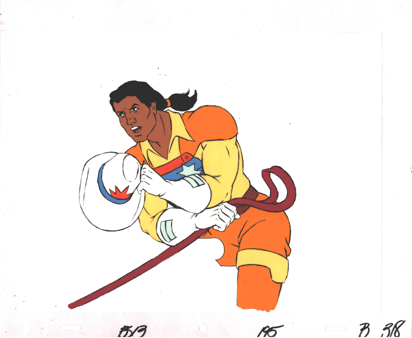 Bravestarr Animation Cartoon Production Cel Used Onscreen from Filmation 1987-8 A-B318