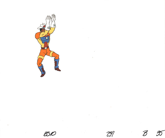 Bravestarr Animation Cartoon Production Cel and Drawing from Filmation 1987-8 F-B35