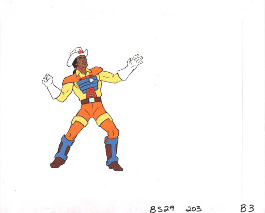 Bravestarr Animation Cartoon Production Cel Used Onscreen from Filmation 1987-8 A-B3A