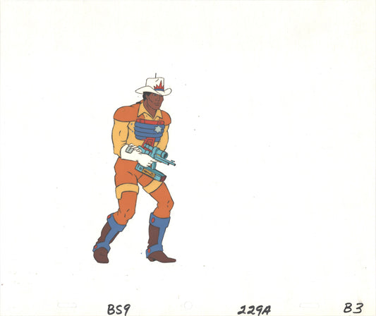Bravestarr Animation Cartoon Production Cel and Drawing from Filmation 1987-8 F-B3