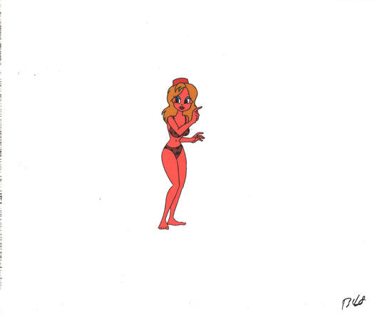 Wacky World of Tex Avery DIC Original Production Animation Cel of Bikini Girl 1997 A-B48