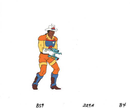Bravestarr Animation Cartoon Production Cel and Drawing from Filmation 1987-8 F-B4