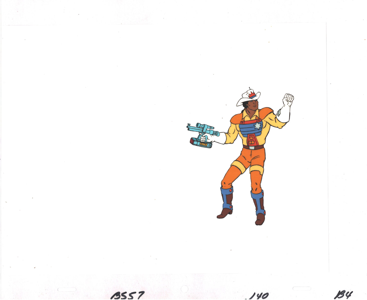 Bravestarr Animation Cartoon Production Cel Used Onscreen from Filmation 1987-8 A-B4a