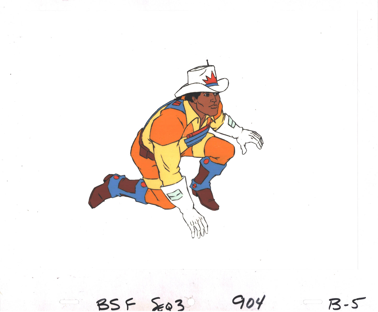 Bravestarr Animation Cartoon Production Cel Used Onscreen from Filmation 1987-8 A-B5