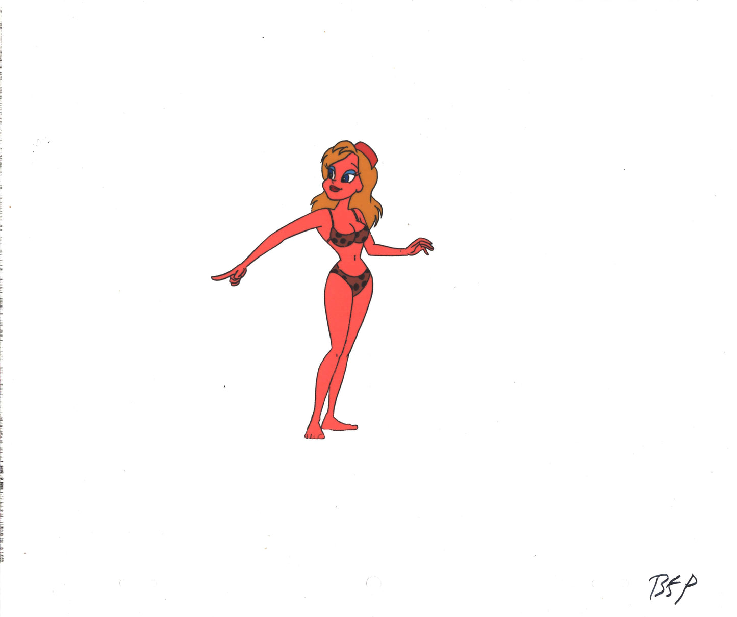 Wacky World of Tex Avery DIC Original Production Animation Cel of Bikini Girl 1997 A-B59