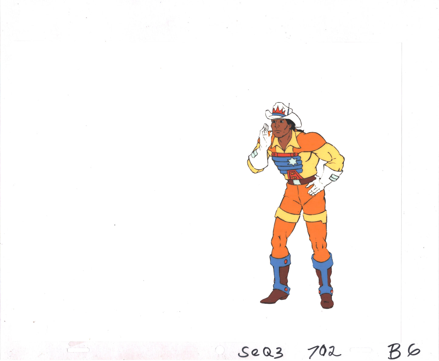 Bravestarr Animation Cartoon Production Cel Used Onscreen from Filmation 1987-8 A-B6