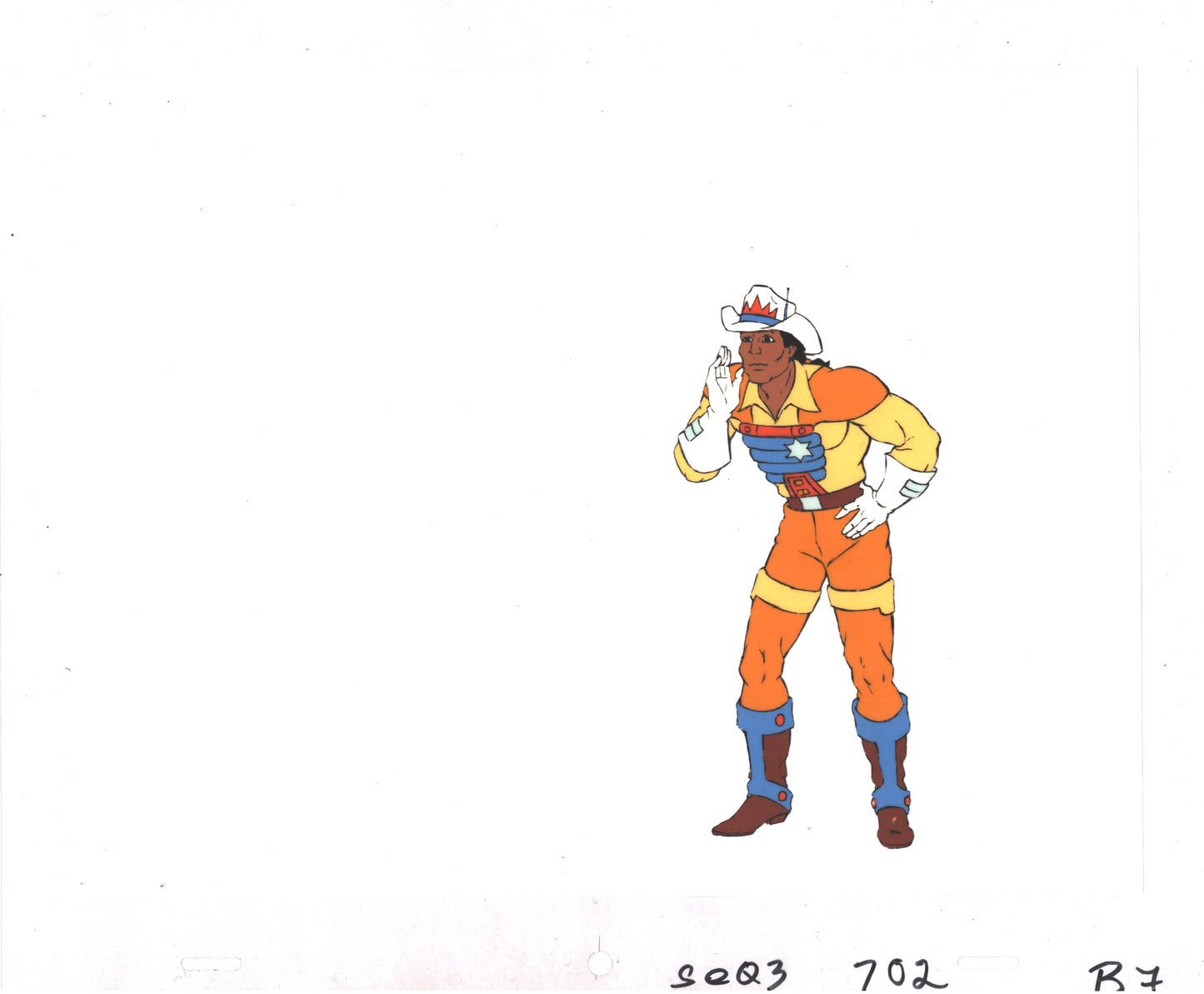 Bravestarr Animation Cartoon Production Cel Used Onscreen from Filmation 1987-8 A-B7