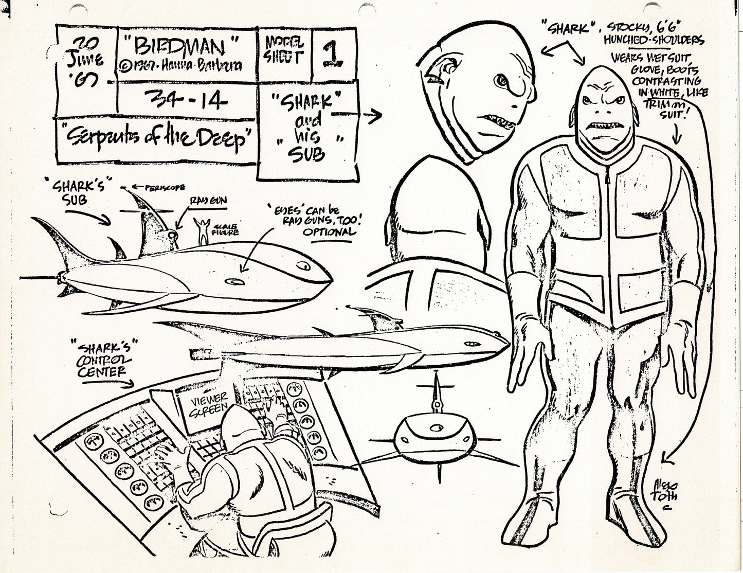 Birdman 1967 Alex Toth Production Model Sheet Copy Lot of 49 Pages from Hanna Barbera