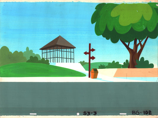 Help! It's The Hair Bear Bunch Original Production Animation Background Hanna Barbera 1971 A-102