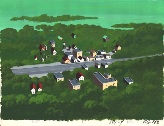 Superfriends Production Animation Background Hanna Barbera 1980 A-103