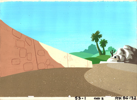 Help! It's The Hair Bear Bunch Original Production Animation Background Hanna Barbera 1971 A-132