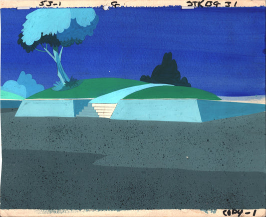 Help! It's The Hair Bear Bunch Original Production Animation Background Hanna Barbera 1971 A-31