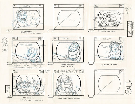 Blackstar 1981 Production Animation Storyboard Page Filmation A-002