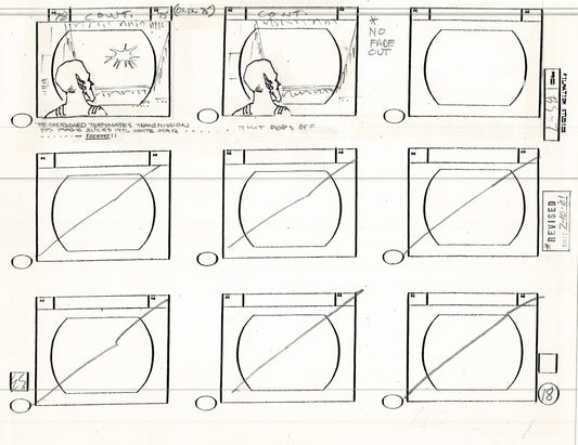 Blackstar 1981 Production Animation Storyboard Page Filmation A-014