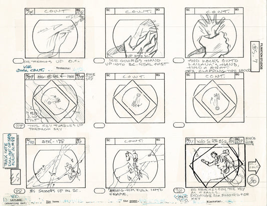 Blackstar 1981 Production Animation Storyboard Page Filmation A-019