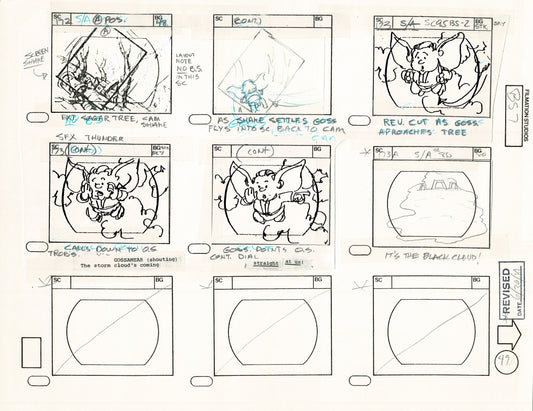 Blackstar 1981 Production Animation Storyboard Page Filmation A-039