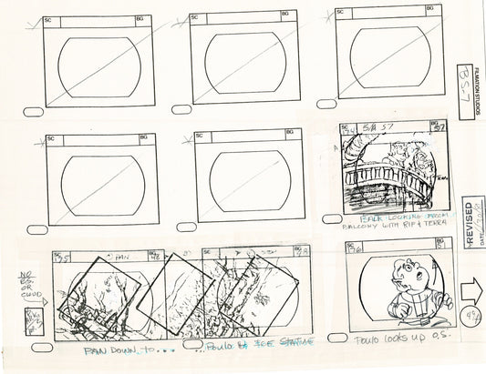 Blackstar 1981 Production Animation Storyboard Page Filmation A-040