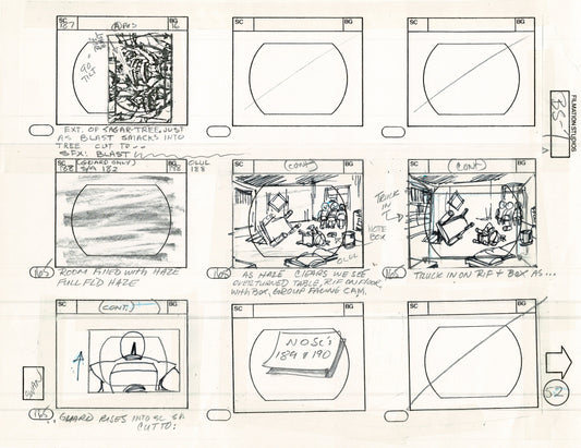 Blackstar 1981 Production Animation Storyboard Page Filmation A-043