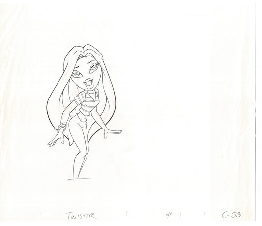 BRATZ Cloe Twister Commercial Production Animation Cel Drawing 2005 G-001