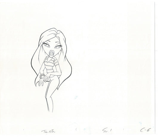 BRATZ Cloe Twister Commercial Production Animation Cel Drawing 2005 G-005