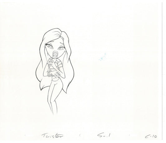 BRATZ Cloe Twister Commercial Production Animation Cel Drawing 2005 G-007