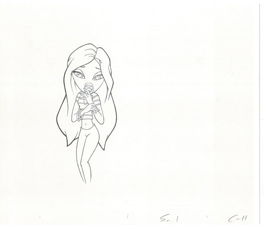 BRATZ Cloe Twister Commercial Production Animation Cel Drawing 2005 G-008