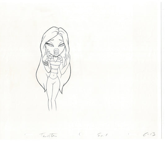 BRATZ Cloe Twister Commercial Production Animation Cel Drawing 2005 G-010