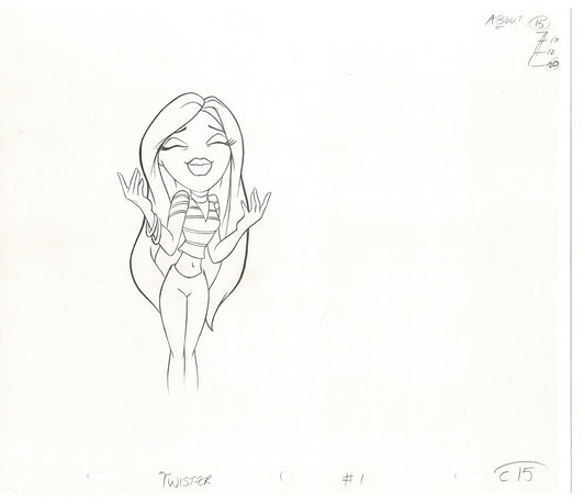 BRATZ Cloe Twister Commercial Production Animation Cel Drawing 2005 G-011