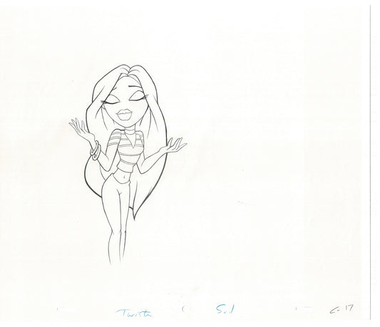BRATZ Cloe Twister Commercial Production Animation Cel Drawing 2005 G-012