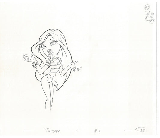 BRATZ Cloe Twister Commercial Production Animation Cel Drawing 2005 G-014