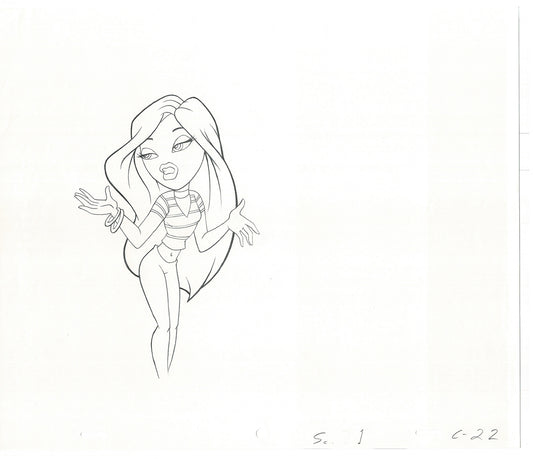 BRATZ Cloe Twister Commercial Production Animation Cel Drawing 2005 G-015