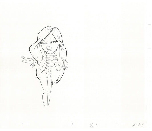 BRATZ Cloe Twister Commercial Production Animation Cel Drawing 2005 G-016