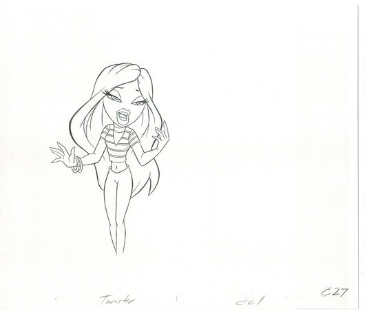 BRATZ Cloe Twister Commercial Production Animation Cel Drawing 2005 G-018