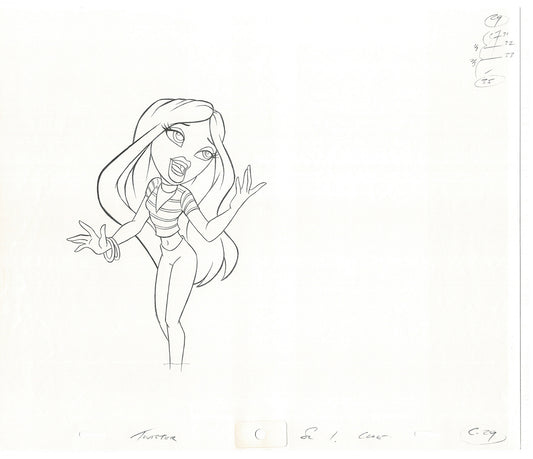 BRATZ Cloe Twister Commercial Production Animation Cel Drawing 2005 G-019