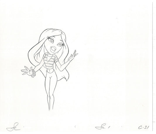 BRATZ Cloe Twister Commercial Production Animation Cel Drawing 2005 G-020