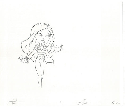 BRATZ Cloe Twister Commercial Production Animation Cel Drawing 2005 G-022