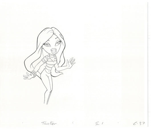 BRATZ Cloe Twister Commercial Production Animation Cel Drawing 2005 G-024