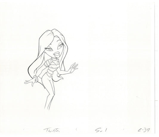 BRATZ Cloe Twister Commercial Production Animation Cel Drawing 2005 G-025