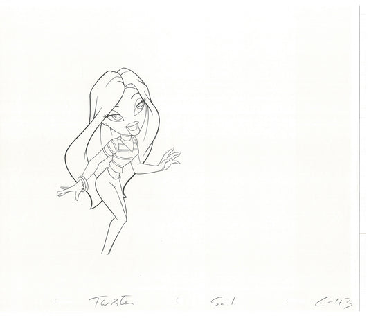 BRATZ Cloe Twister Commercial Production Animation Cel Drawing 2005 G-027