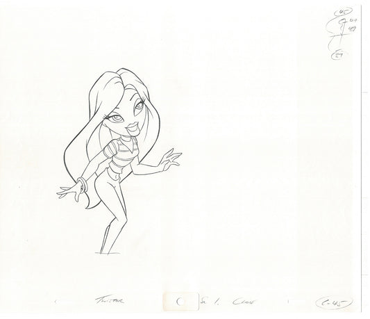 BRATZ Cloe Twister Commercial Production Animation Cel Drawing 2005 G-028